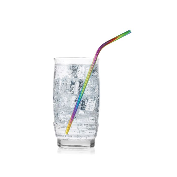 Rainbow Steel Straw Set Bent