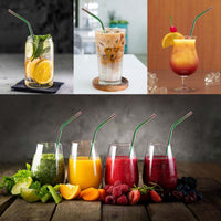 Rainbow Steel Straw Set Bent