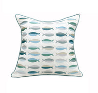 Sea Glass Fish Pillow Outdoor