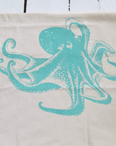 Octopus Tea Towel organic