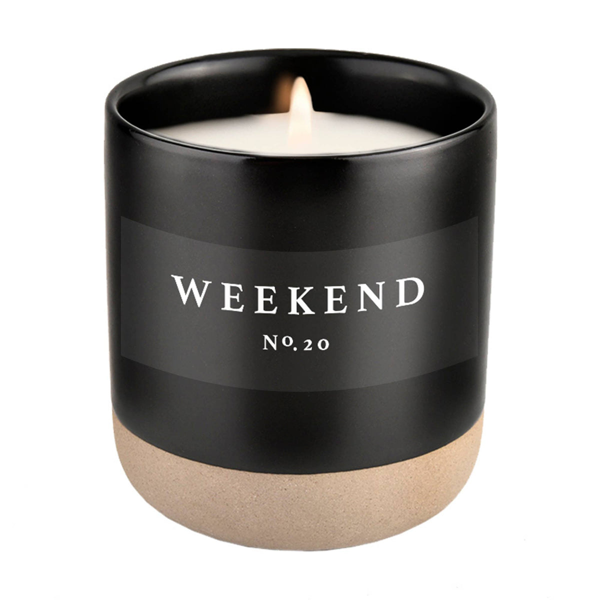 Black Stoneware 12oz Candle