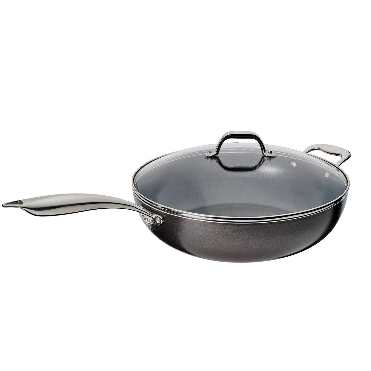 12.5" Ceramic NS Wok w/Lid