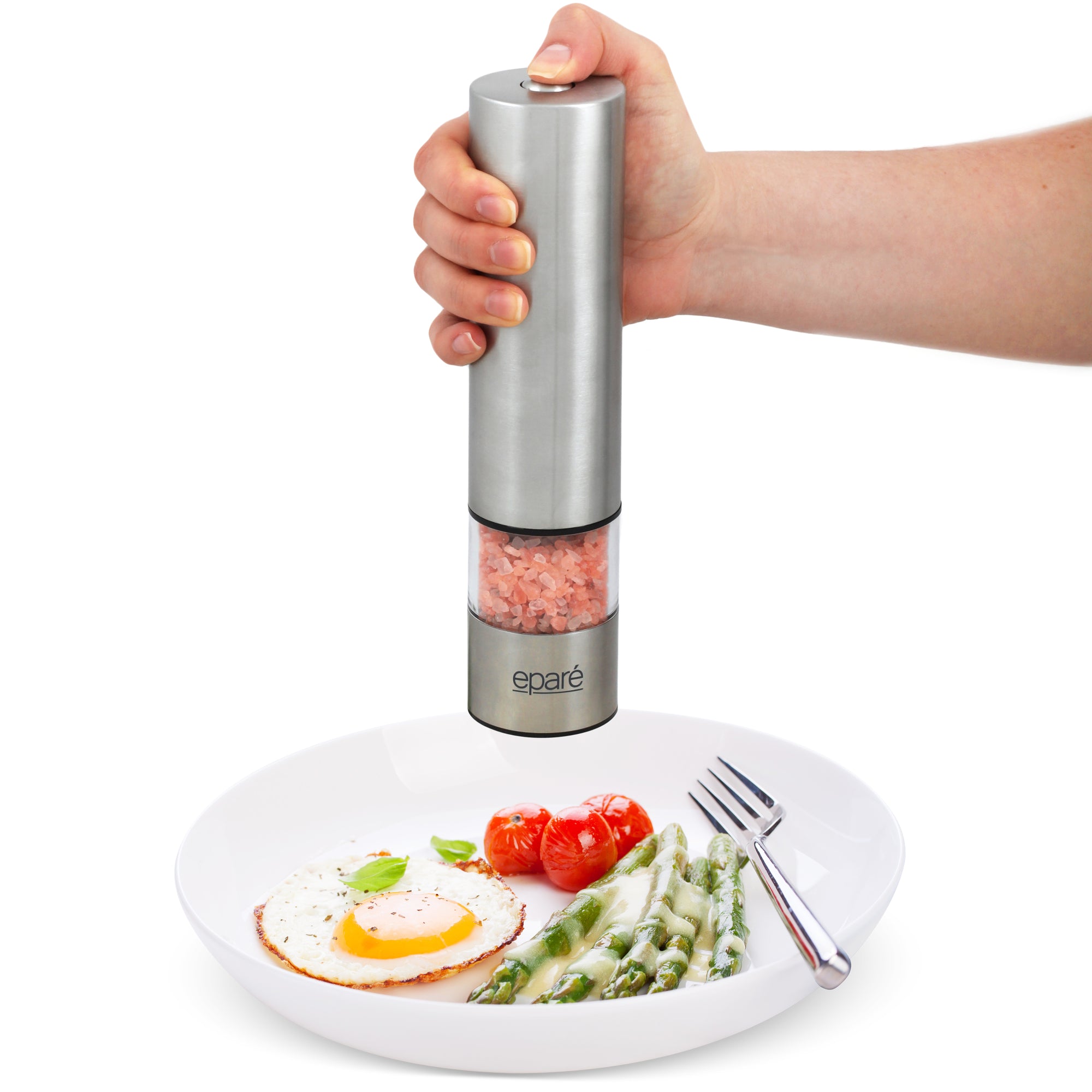 Battery Powered Stainless Steel Salt or Pepper Mill -Flafster Kitchen
