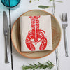 organic cotton red lobster napkin soft large