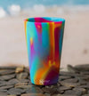silicone cup rainbow tie dye unbreakable pint