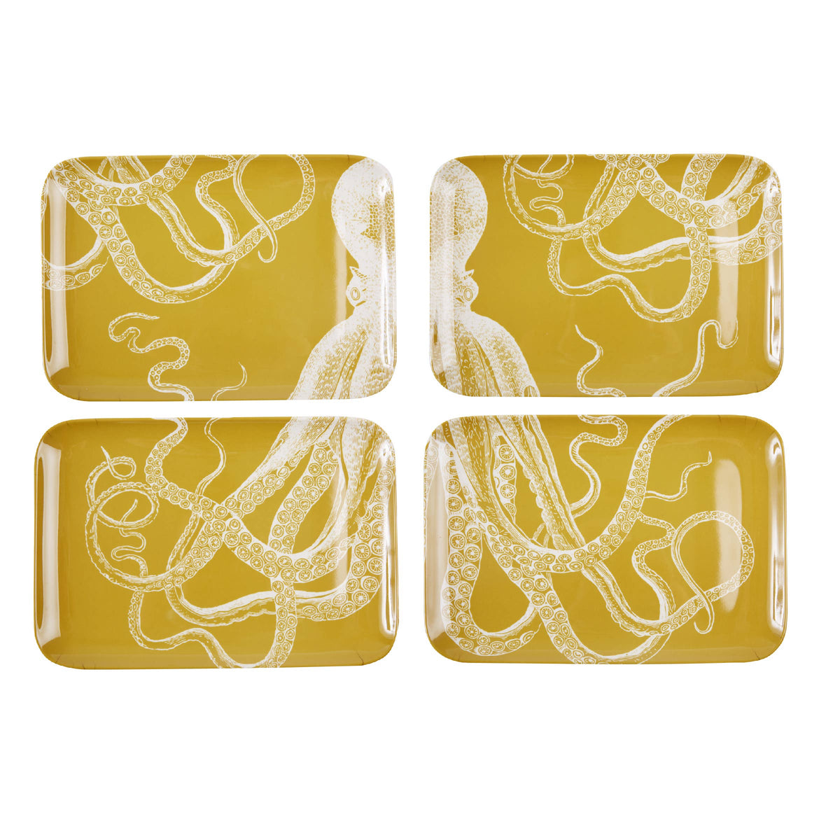 Octopus Four Piece Tray Set