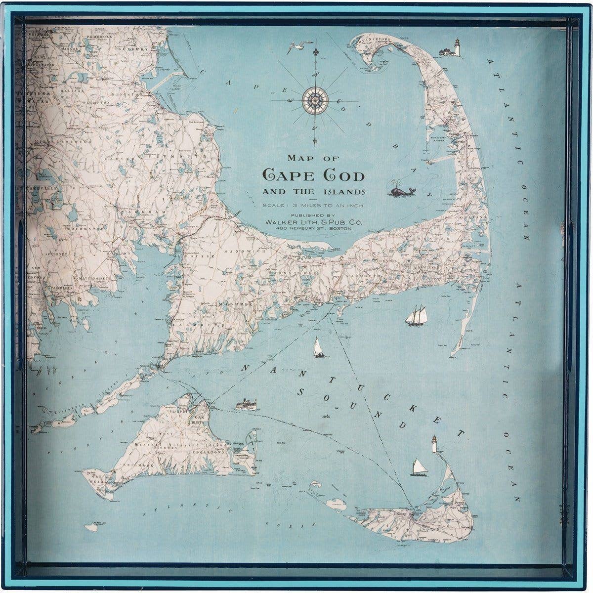 Cape Cod 15" Square Art Tray