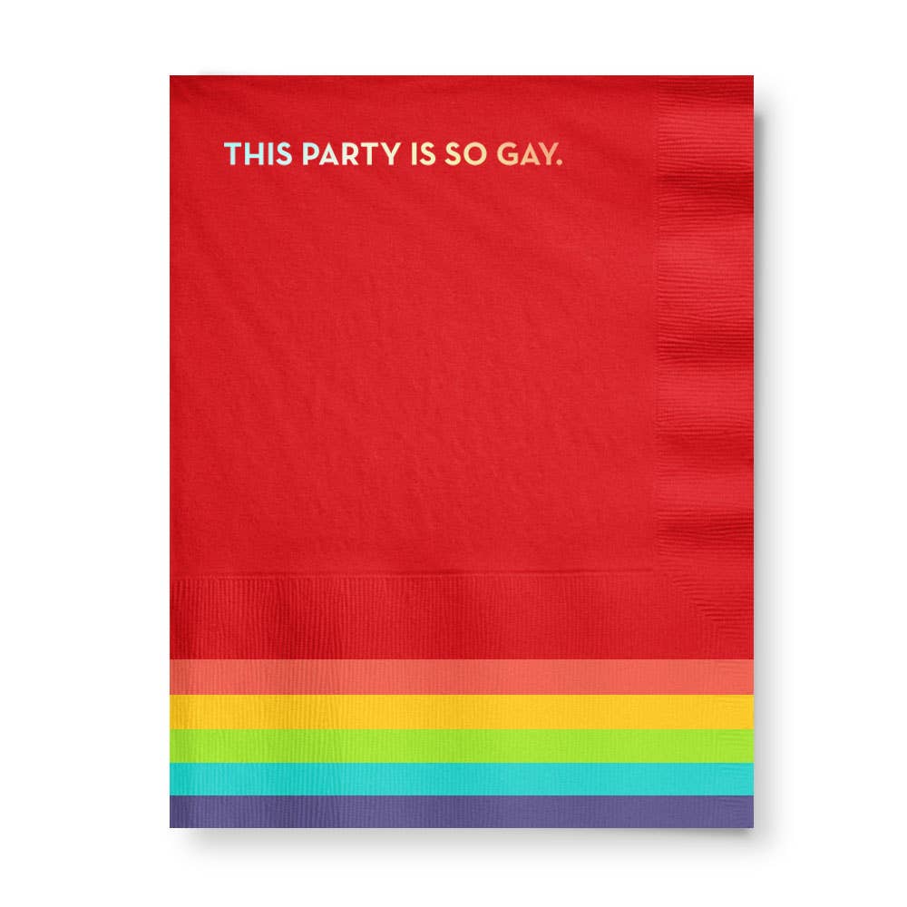 So Gay Napkins Rainbow