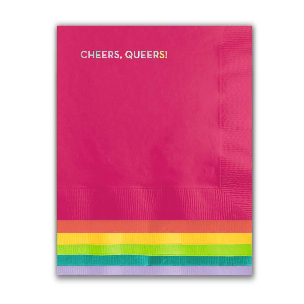 Cheers Queers Napkins Rainbow